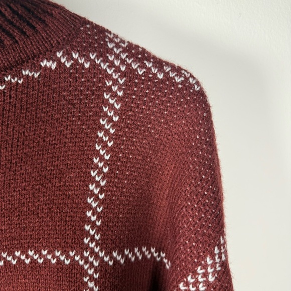 JODIFL Cowl Neck Oversized Geometric Sweater Size Small - Picture 3 of 10